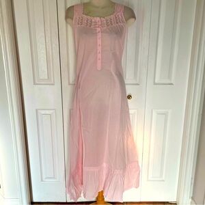 NWT Miss Lavish London 100% pink cotton full length night gown size 8